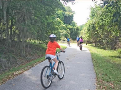 Gainesville - Hawthorne Nature Trail - Bike, Hike, or Horse Ride parking at trailhead - 2182 S.E. 71st Avenue, Hawthorne - Nearby Activities -  Citra Florida Royal Palm RV Park