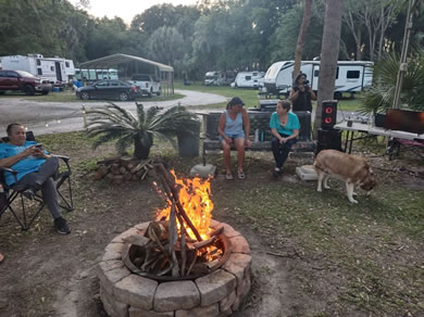 Community Fire Circle - Free Wood!  Come Hang Out And Make Some Friends At Citra Royal Palm RV Park!