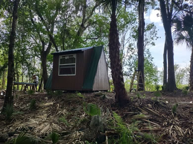 A-Frame Tiny House In The Woods At Citra Royal Palm RV Park