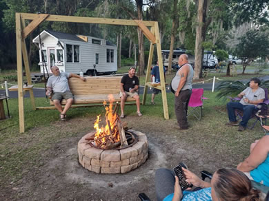 Community Fire Circle At Citra Royal Palm RV Park