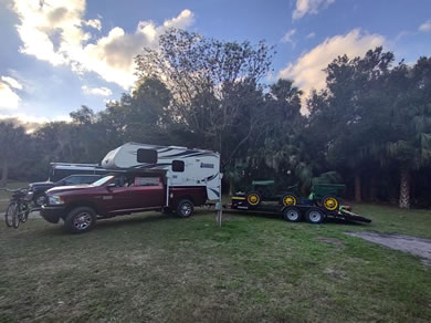 Pick Up Truck Slide-In Camper At Citra Royal Palm RV Park