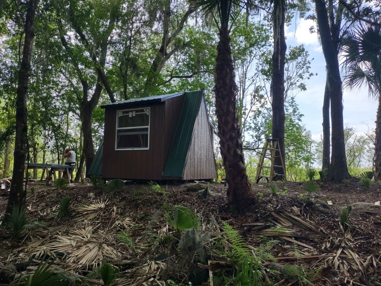 A-Frame Tiny House In The Woods At Citra Royal Palm RV Park