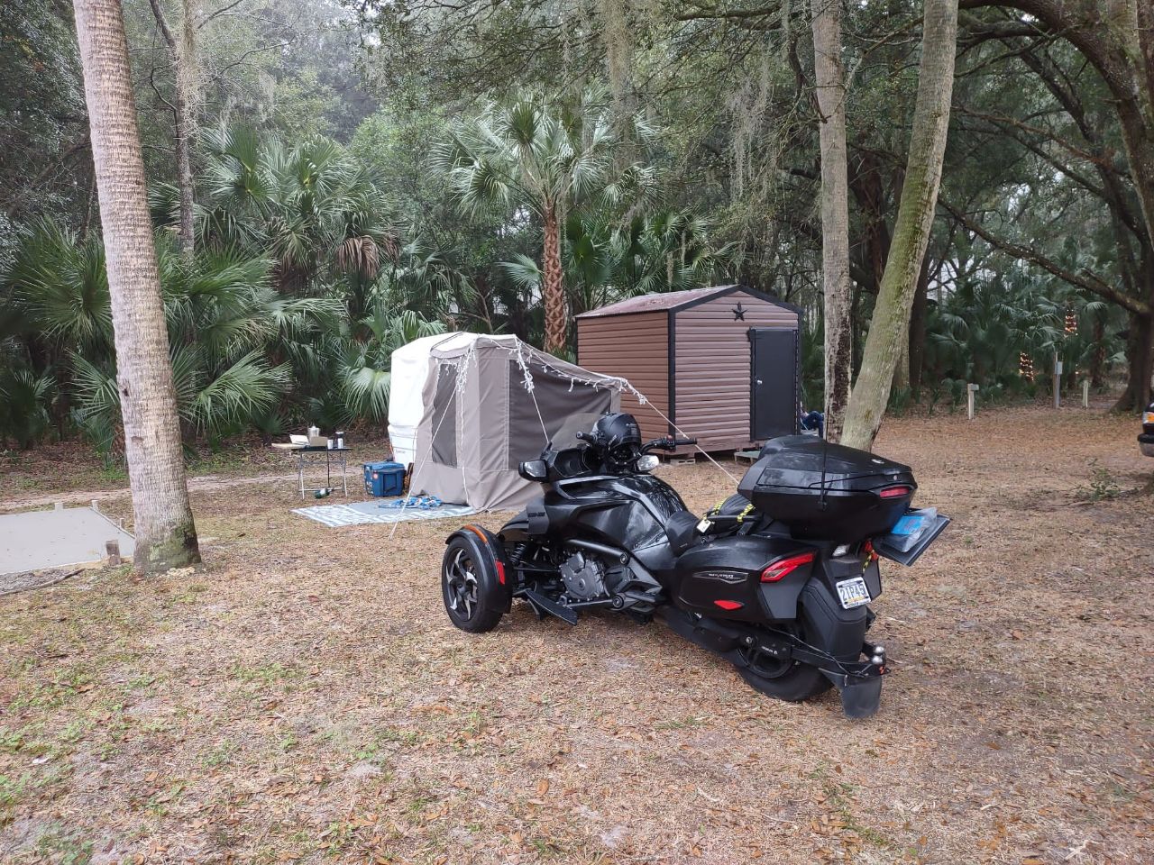 Motorcycle Camper At Citra Royal Palm RV Park